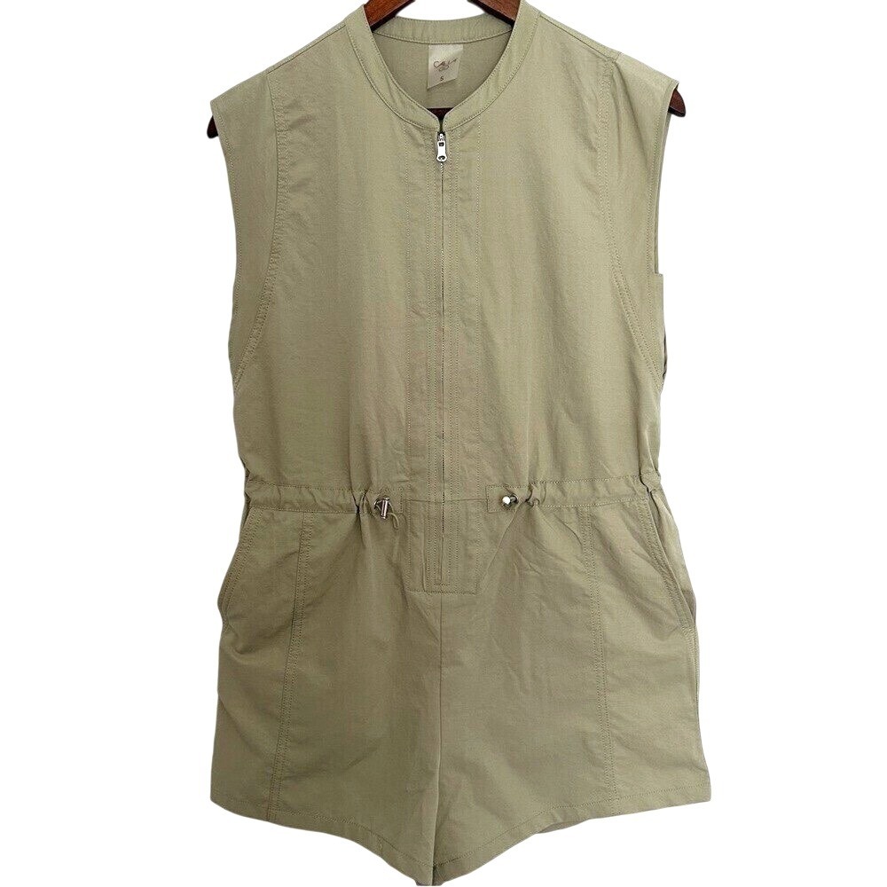CALIA by Carrie Underwood Khaki Sleeveless Romper